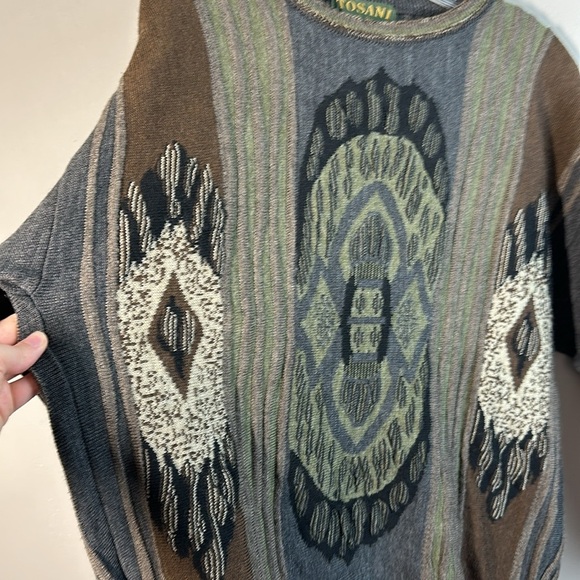Tosani Vintage 3D Coogi Style Wool Sweater Size M - Picture 7 of 9